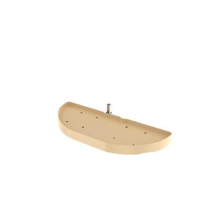 Rev-a-shelf Polymer Pivot and Slide Half Moon 1-Shelf Organizer for Blind Corner Cabinets - Almond