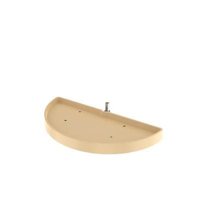 Rev-a-shelf Polymer Pivot and Slide Half Moon 1-Shelf Organizer for Blind Corner Cabinets - Almond by Rev-A-Shelf
