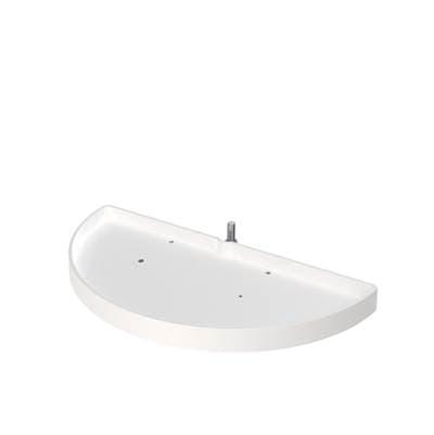 Rev-a-shelf Polymer Pivot and Slide Half Moon 1-Shelf Organizer for Blind Corner Cabinets - White