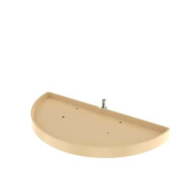Rev-a-shelf Polymer Pivot and Slide Half Moon 1-Shelf Organizer for Blind Corner Cabinets - Almond