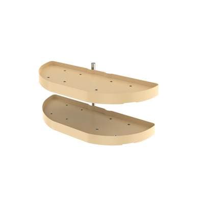 Rev-a-shelf Polymer Pivot and Slide Half Moon 2-Shelf Organizer for Blind Corner Cabinets - Almond by Rev-A-Shelf