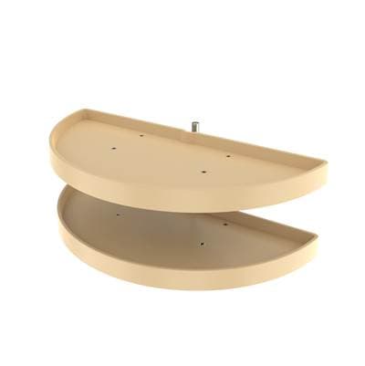 Rev-a-shelf Polymer Pivot and Slide Half Moon 2-Shelf Organizer for Blind Corner Cabinets - Almond by Rev-A-Shelf