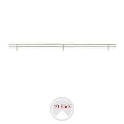 Rev-a-shelf Sidelines Closet Shoe Rail for Custom Closet Systems (10 Pack) - Satin Nickel