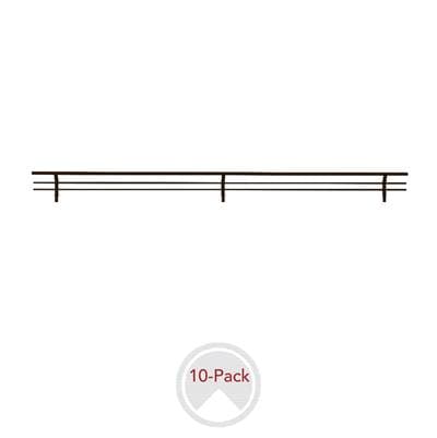 Rev-a-shelf Sidelines Closet Shoe Rail for Custom Closet Systems (10 Pack) - Bronze by Rev-A-Shelf