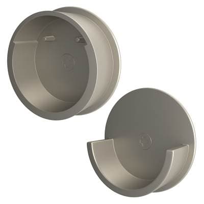 Rev-a-shelf Closet Rod End Caps for Sidelines CRSL Closet Rods - Satin Nickel by Rev-A-Shelf