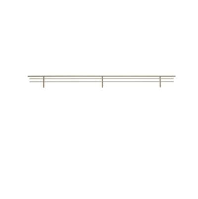 Rev-a-shelf Closet Shoe Rail for Custom Closet Systems (10 Pack) - Satin Nickel by Rev-A-Shelf