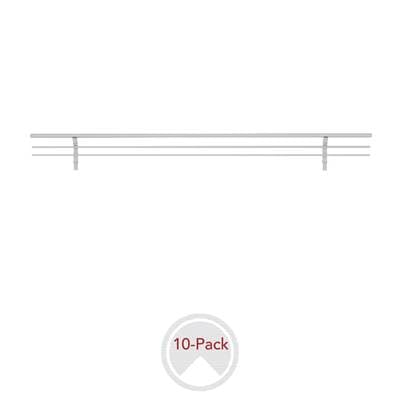 Rev-a-shelf Sidelines Closet Shoe Rail for Custom Closet Systems (10 Pack) - Satin Chrome