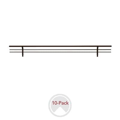 Rev-a-shelf Sidelines Closet Shoe Rail for Custom Closet Systems (10 Pack) - Bronze by Rev-A-Shelf