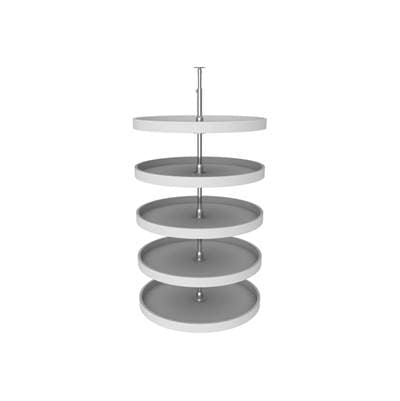 Rev-a-shelf Polymer Full-circle 5-Shelf Lazy Susans for 52'' H Pantry Cabinets - White