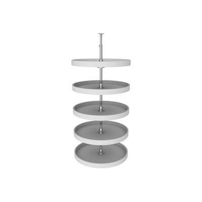 Rev-a-shelf Polymer Full-circle 5-Shelf Lazy Susans for 52'' H Pantry Cabinets - White