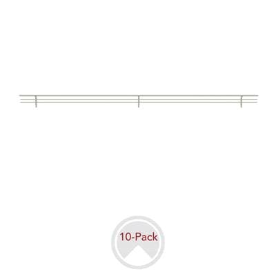 Rev-a-shelf Sidelines Closet Shoe Rail for Custom Closet Systems (10 Pack) - Satin Nickel