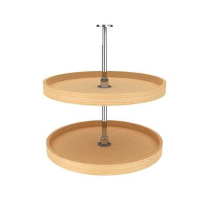Rev-a-shelf Banded Wood Full Circle 2-Shelf Lazy Susans for Corner Base Cabinets - Natural Maple by Rev-A-Shelf