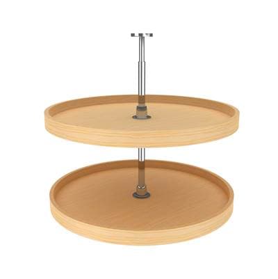 Rev-a-shelf Banded Wood Full Circle 2-Shelf Lazy Susans for Corner Base Cabinets - Natural Maple by Rev-A-Shelf
