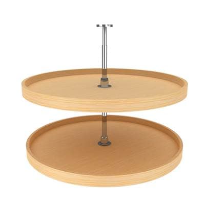 Rev-a-shelf Banded Wood Full Circle 2-Shelf Lazy Susans for Corner Base Cabinets - Natural Maple by Rev-A-Shelf