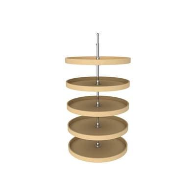 Rev-a-shelf Polymer Full-circle 5-Shelf Lazy Susans for 52'' H Pantry Cabinets - Brown
