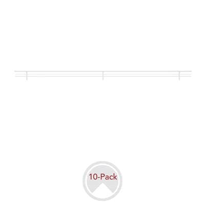 Rev-a-shelf Sidelines Closet Shoe Rail for Custom Closet Systems (10 Pack) - Chrome