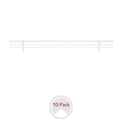 Rev-a-shelf Sidelines Closet Shoe Rail for Custom Closet Systems (10 Pack) - Chrome