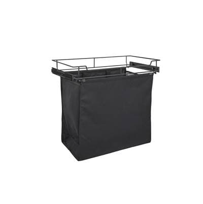 Rev-a-shelf Canvas Pull Out Hamper for Custom Closet Systems - Black by Rev-A-Shelf