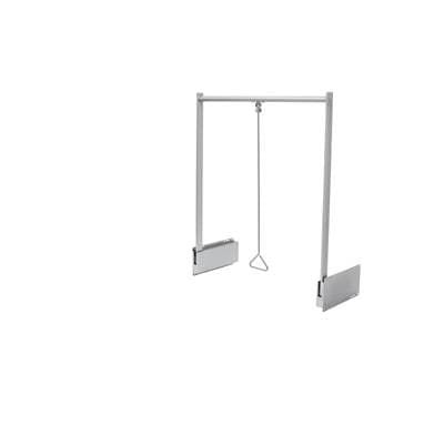Rev-a-shelf Adjustable and Trim to Fit Pull Down Closet Rod for Custom Closet Systems - Satin Chrome