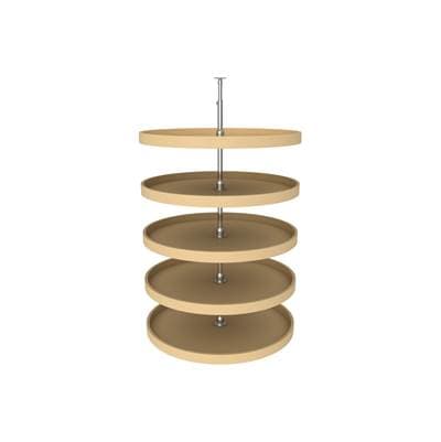 Rev-a-shelf Polymer Full-circle 5-Shelf Lazy Susans for 52'' H Pantry Cabinets - Brown