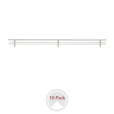 Rev-a-shelf Sidelines Closet Shoe Rail for Custom Closet Systems (10 Pack) - Satin Nickel by Rev-A-Shelf