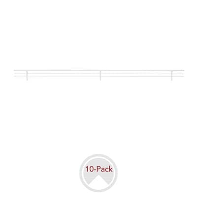 Rev-a-shelf Sidelines Closet Shoe Rail for Custom Closet Systems (10 Pack) - Chrome