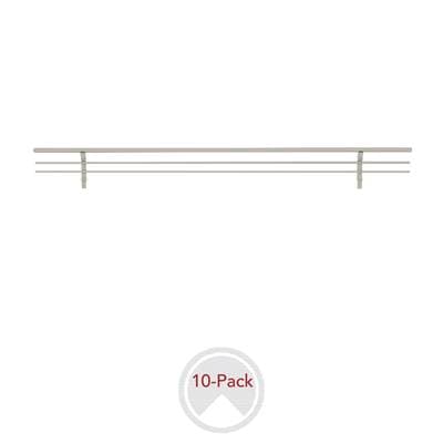 Rev-a-shelf Sidelines Closet Shoe Rail for Custom Closet Systems (10 Pack) - Satin Nickel
