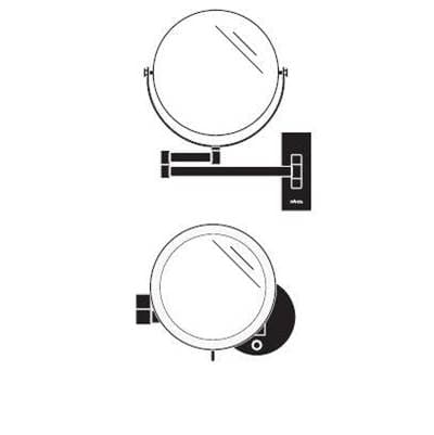 Robern Polished Chrome Wall-mounted Magnification Mirror - 1X/7X Magnification by Robern