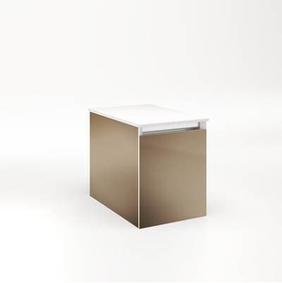Robern Cartesian Vanity, 12'' X 15'' X 18'', Satin Bronze, Full Drawer, No Night Light - Satin...