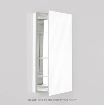 Robern PL Series Cabinet, 23-1/4'' X 39-3/8'' X 4'', Flat Top, Polished Edge, Non-handed...