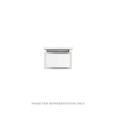 Robern Profiles Framed Vanity, 12'' X 7-1/2'' X 21'', Satin White, Polished Nickel Frame, Full... by Robern