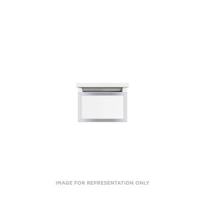 Robern Profiles Framed Vanity, 12'' X 7-1/2'' X 21'', Matte White, Chrome Frame, Full Drawer,...