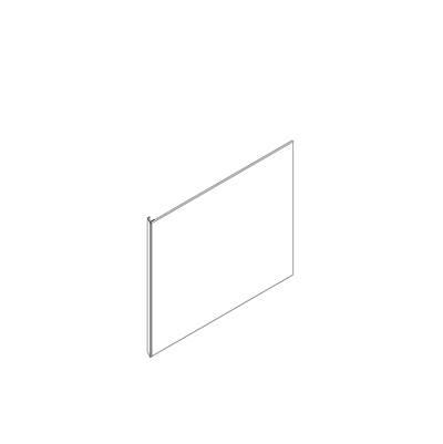 Cartesian and Profiles Side Kit, 22-1/2'' H x 18'' D, Single Side Kit, Matte White