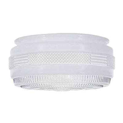 Satco 10'' Drum Glass - White
