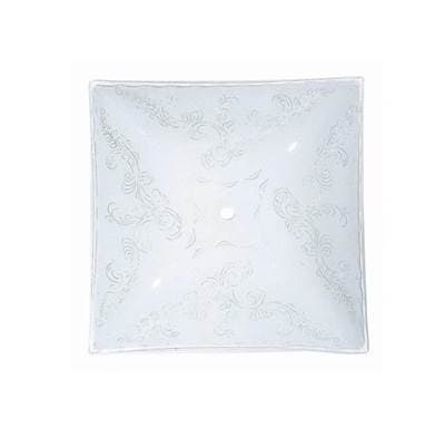 Satco 12'' White Fancy Square