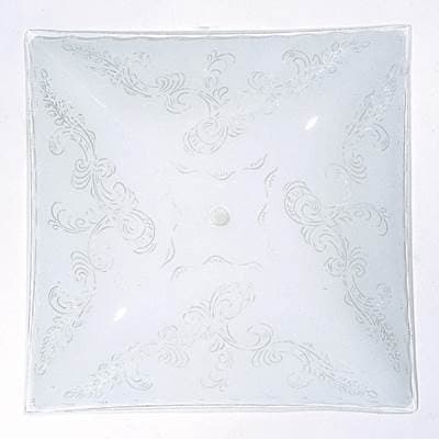 Satco 14'' White Fancy Square by Satco