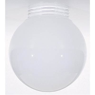 Satco Opal Ball Glass Globe Shade; 6 Inch Diameter; 3-11/64 Inch Screw Fitter; Inside - Sprayed...