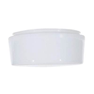 Satco 10'' White Drum Glass