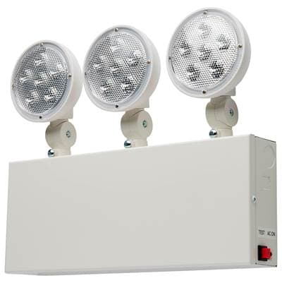 Satco Emergency Light, 90min Ni-cad Backup, 120/277V, Tri Head, Universal Mounting, Steel/nyc -...