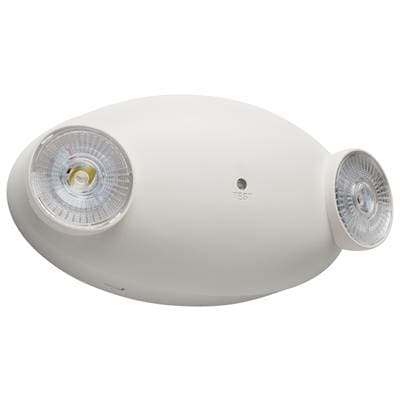 Satco Emergency Light; Dual Head; 120/277 Volts; White Finish