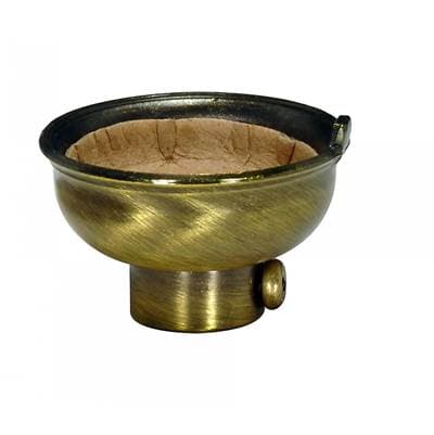Satco 1/4 Reg Antique Brass Solid Brass Deep Cap by Satco