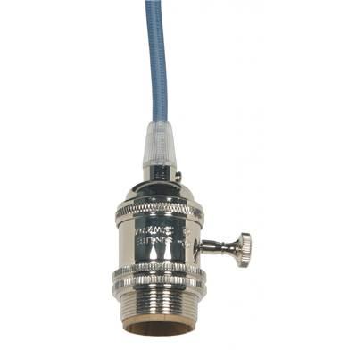 Nickel 4 Pc Solid Brass On/Off T/k Socket by Satco