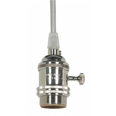 Nickel 4 Pc Solid Brass On/Off T/k Socket by Satco