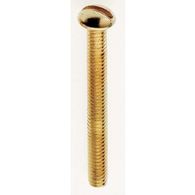 Satco 1-1/2''br Plated 8/32 Rh Screw - Brass Plated