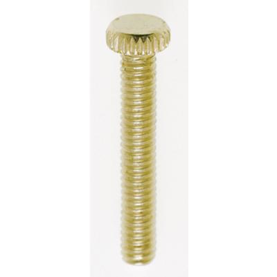 1''Knurled 8/32 Brass Plated Screw by Satco