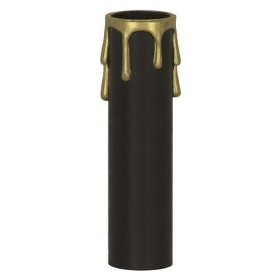 Satco 2'' Ed. Candel Cover Black/gold Drip D by Satco