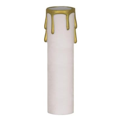 Satco 2'' Ed. Candel Cover White/gold D