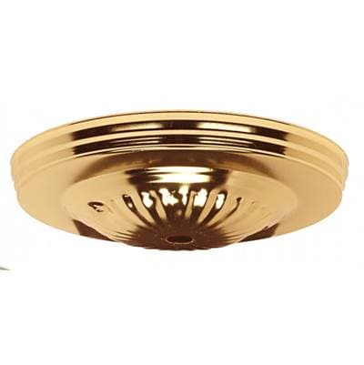 Satco Brass Fin Ribbed Vintage Canop