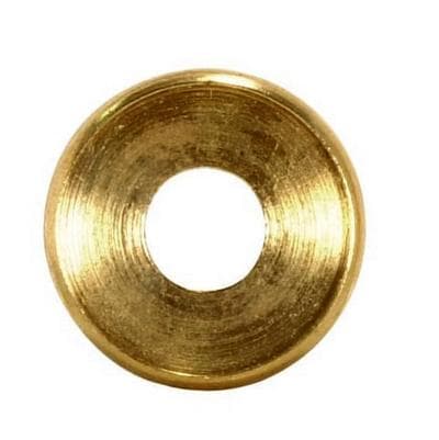 Satco 1'' Brass Double Check Ring B/L 1/8 - Burnished Lacquered