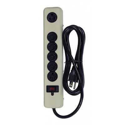 Satco Beige 6 Outlet Metal Surge